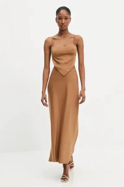 Šaty Answear.LAB hnědá barva, maxi