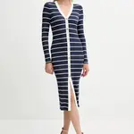 Šaty Guess ANDREA tmavomodrá barva, mini, přiléhavé, W5YK98 Z2YK2