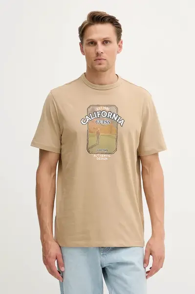 Bavlněné tričko Guess PANORAMA