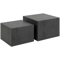 SADA KONFERENČNÍCH STOLKŮ, černá, kompozitní dřevo, 50/58/50/58/33/40 cm