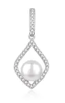 Beneto Elegantní stříbrný přívěsek se sladkovodní perlou AGH427PL