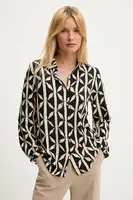 Košile Answear.LAB dámská, černá barva, regular, s klasickým límcem