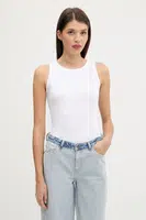 Top Abercrombie & Fitch bílá barva, KI139-5180
