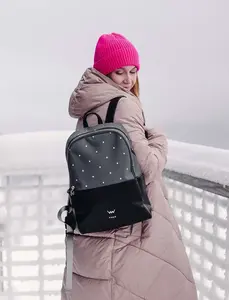 Trendový dámský kombinovaný batoh VUCH Zane Dotty, šedý