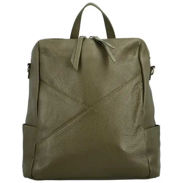 Luxusní dámský kožený batůžek Reina, zelená