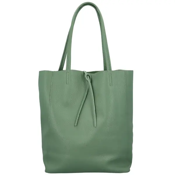 Luxusní dámská kožená kabelka na rameno Jane new, mentolová zelená