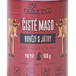 Natureca konzerva hovězí s játry pro psy 400g