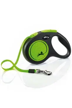 Vodítko Flexi Neon M pásek 5m/25kg černá/zelená new