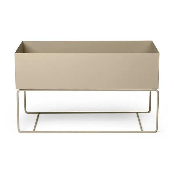 Květináč se stojanem ferm LIVING Plant Box L béžová barva
