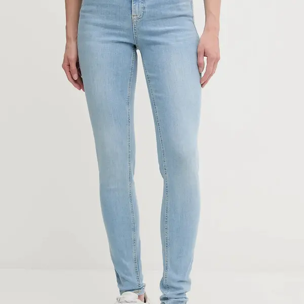 Džíny Tommy Jeans dámské, modrá barva, DW0DW20651