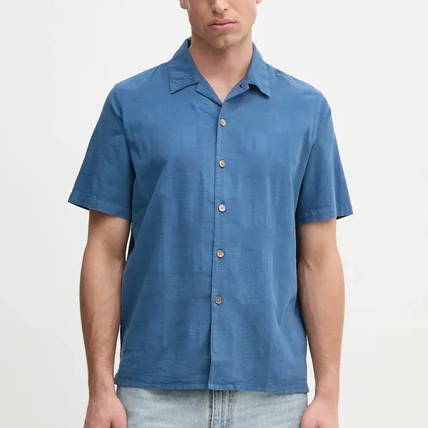 Bavlněná košile PS Paul Smith modrá barva, regular, s klasickým límcem, M2R.695U.P22251