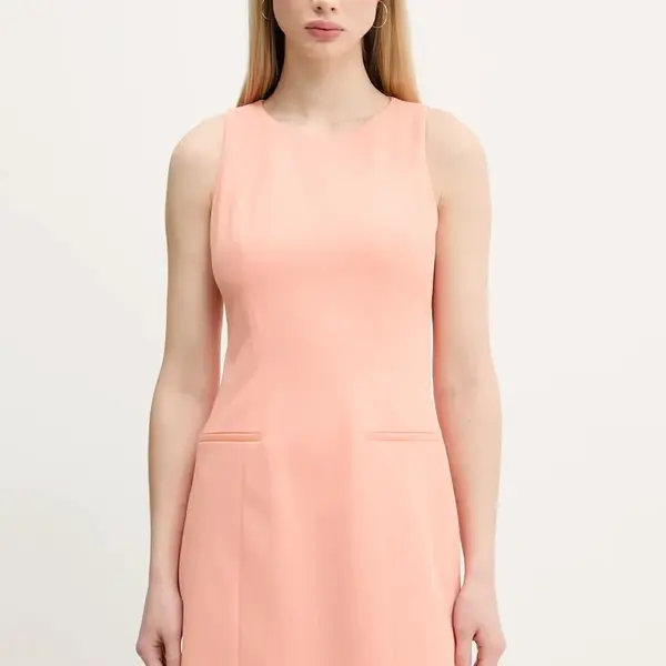 Šaty HUGO oranžová barva, mini, 50540249