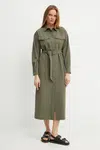 Šaty z vlněné směsi Weekend Max Mara zelená barva, midi, 2515221071600