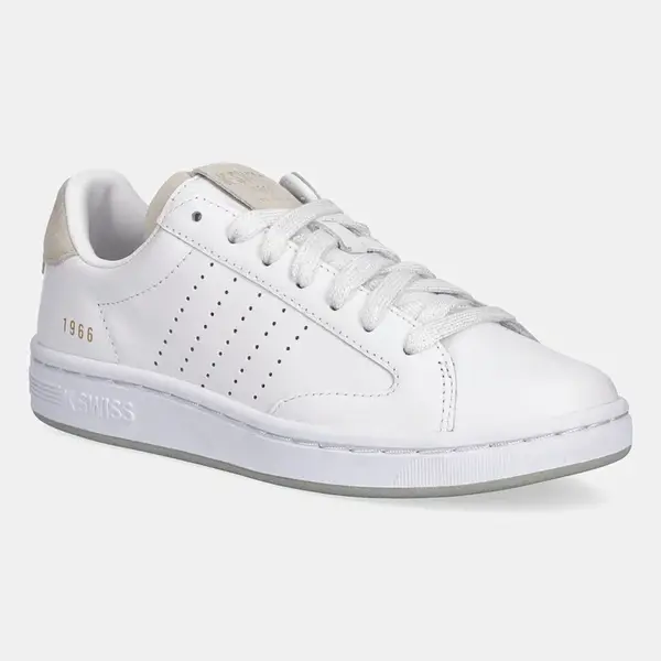 Kožené sneakers boty K-Swiss LOZAN KLUB LTH bílá barva, 97263.907.M