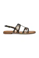 Kožené sandály Geox D SOZY PLUS dámské, černá barva, D55DQC 01JN6 C9258