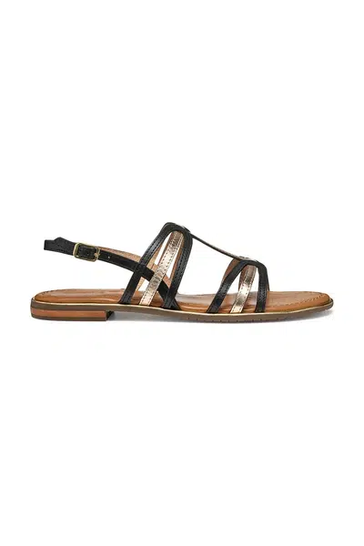 Kožené sandály Geox D SOZY PLUS dámské, černá barva, D55DQC 01JN6 C9258