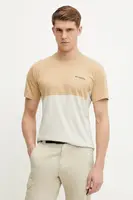 Sportovní triko Columbia Cirque River béžová barva, s potiskem, 2126222