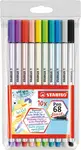 Fixa STABILO Pen 68 brush sada 10 ks v pouzdru PVC