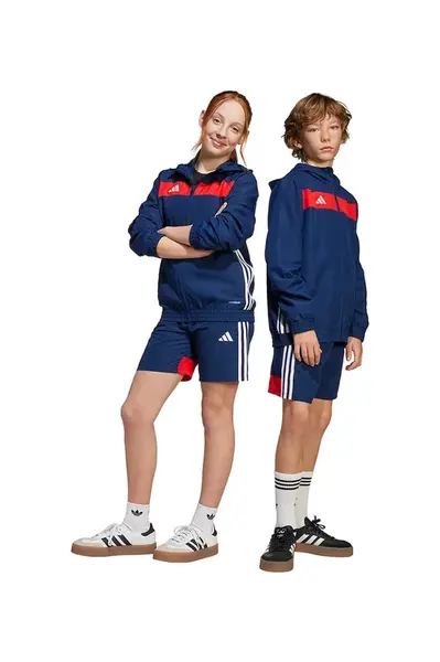 Dětské kraťasy adidas Performance tmavomodrá barva, s aplikací, nastavitelný pas, JD0642