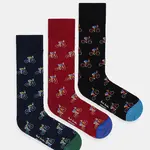 Ponožky Paul Smith 3-pack pánské, černá barva, M1A-SOCK-PRABB