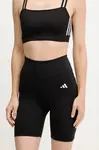 Tréninkové šortky adidas Performance Optime Essentials dámské, černá barva, high waist, IT2281