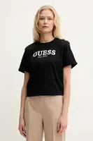 Bavlněné tričko Guess černá barva, W5GI15 K8FQ4