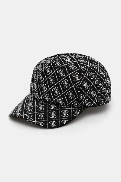 Kšiltovka Guess dámská, černá barva, s aplikací, AW5284 COT01
