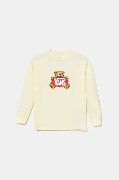 Dětské bavlněné tričko s dlouhým rukávem Vans Cuddle Bear