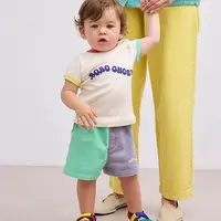 Dětské bavlněné šortky Bobo Choses zelená barva, hladké, 125AB046