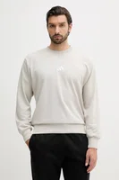 Mikina adidas Feelcozy pánská, béžová barva, hladká, IN6087