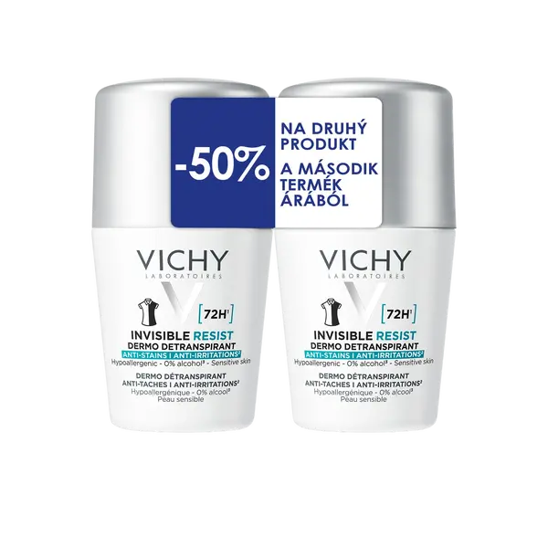 LA ROCHE-POSAY Vichy Invisible Resist 72h Antiperspirant unisex 2 x 50 ml