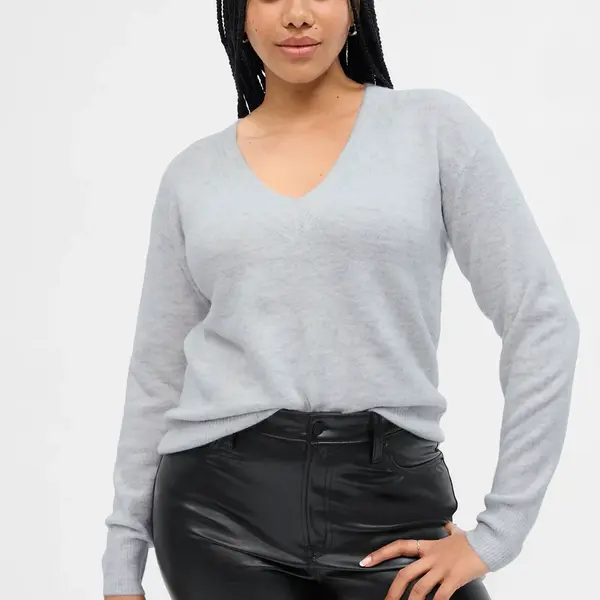 Šedý dámsky melírovaný sveter GAP