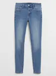 GAP Modré dámské džíny mid rise universal legging jeans