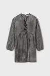 Dětské bavlněné šaty Mayoral šedá barva, mini, 7916