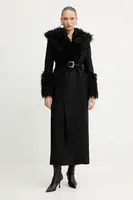 Kabát s prímesou vlny Versace Jeans Couture