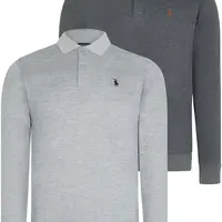 DVOJITÁ SÚPRAVA V4007 DEWBERRY PÁNSKA MIKINA - ANTRACITOVÁ - SIVÁ