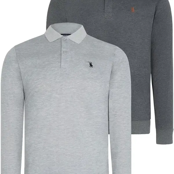 DVOJITÁ SÚPRAVA V4007 DEWBERRY PÁNSKA MIKINA - ANTRACITOVÁ - SIVÁ