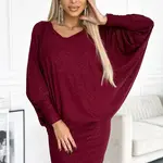 Šaty s netopierími rukávmi a výstrihom od Numoco