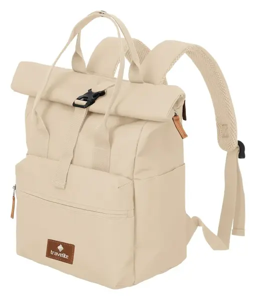 Roll-top batoh Travelite Basics Short Handle Roll-up Off-white