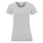 Iconic Grey Women's T-shirt in combed cotton Fruit of the Loom