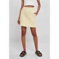 Women's organic terry miniskirt soft yellow