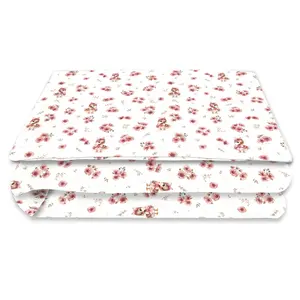 Miminu Povlečení do postýlky, bavlna, 2D sada, Kačenky - bílá, pudrově růžová