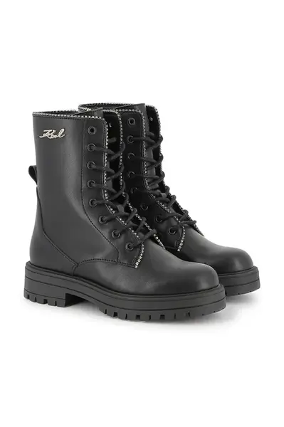 Nízké kozačky Karl Lagerfeld černá barva, Z30983