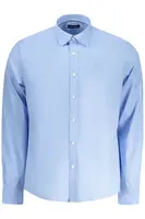 Pánska modrá košeľa s dlhým rukávom