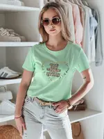 Dámske tričko s misiom TEDDYCAP, mentolové