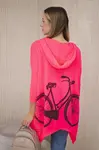 Sweatshirt with pink neon bicycle print