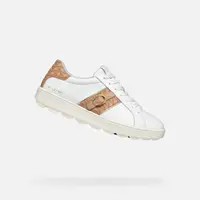 White women's sneakers Geox Spherica ECUB-1 - Women's