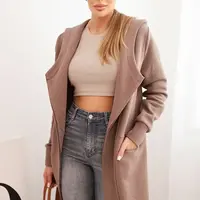 Insulated raincoat with mocha hood