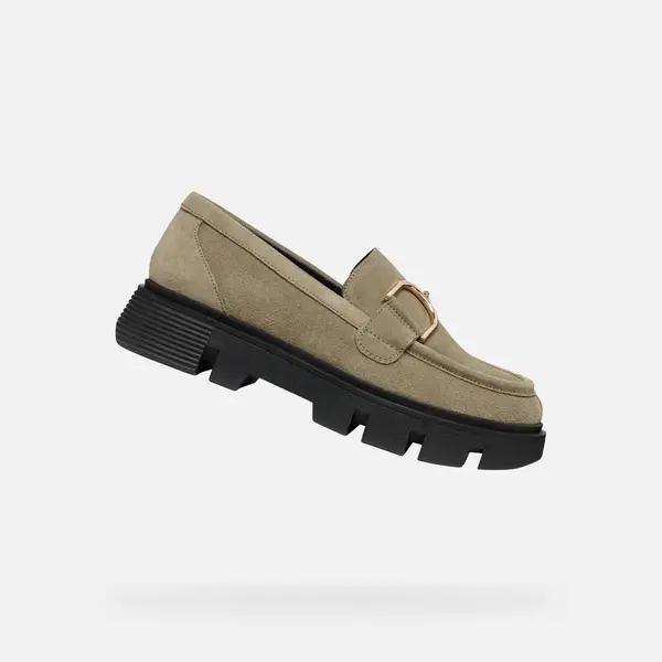 Beige women's moccasins Geox Vilde - Women's