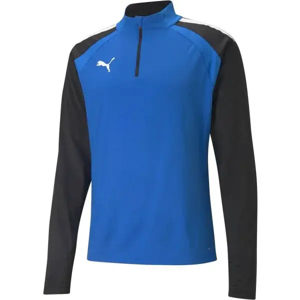 Puma TEAMLIGA 1/4 ZIP TOP Pánská fotbalová mikina, modrá, velikost XXXL
